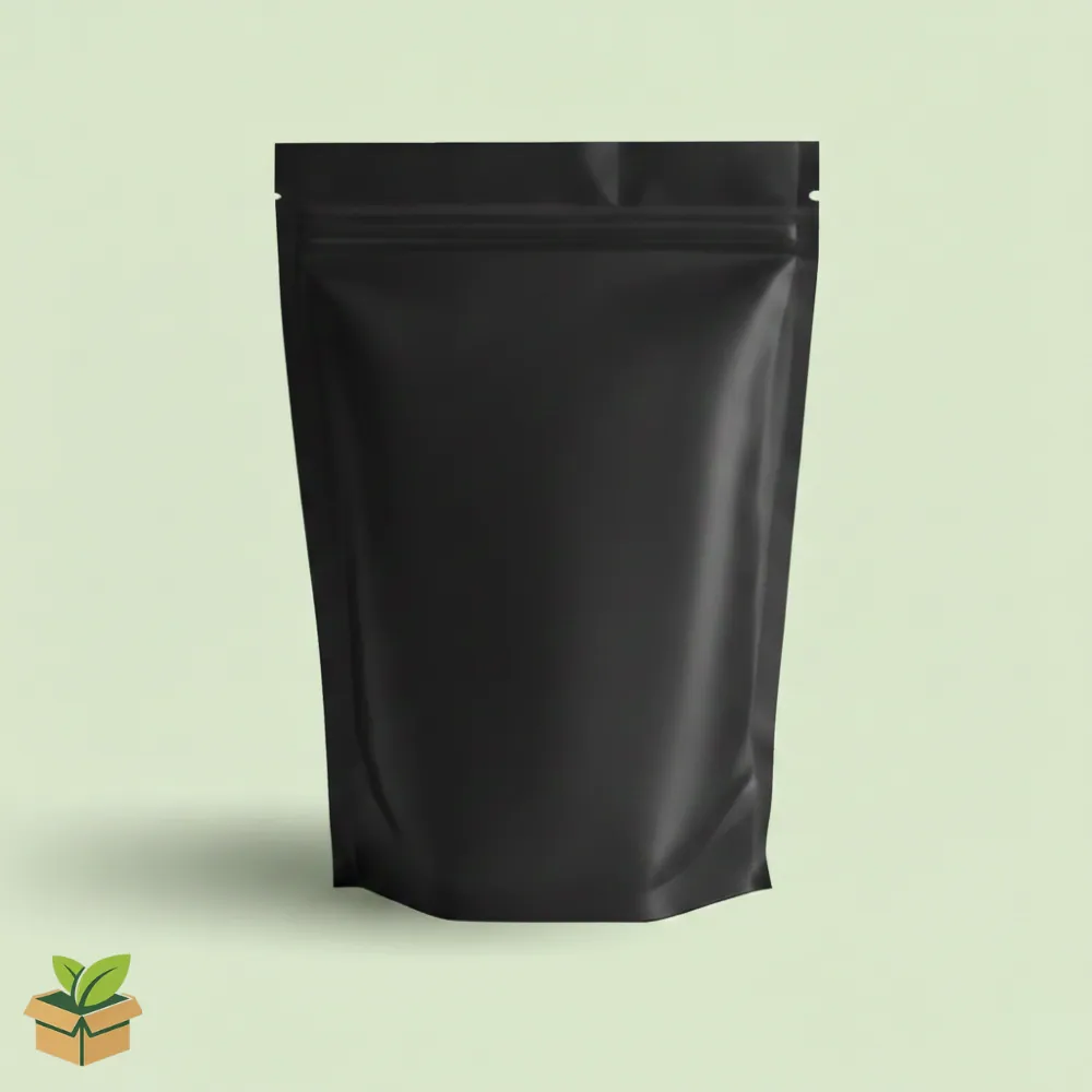 Matte Black Stand‑Up Pouch with Aluminum Lamination
