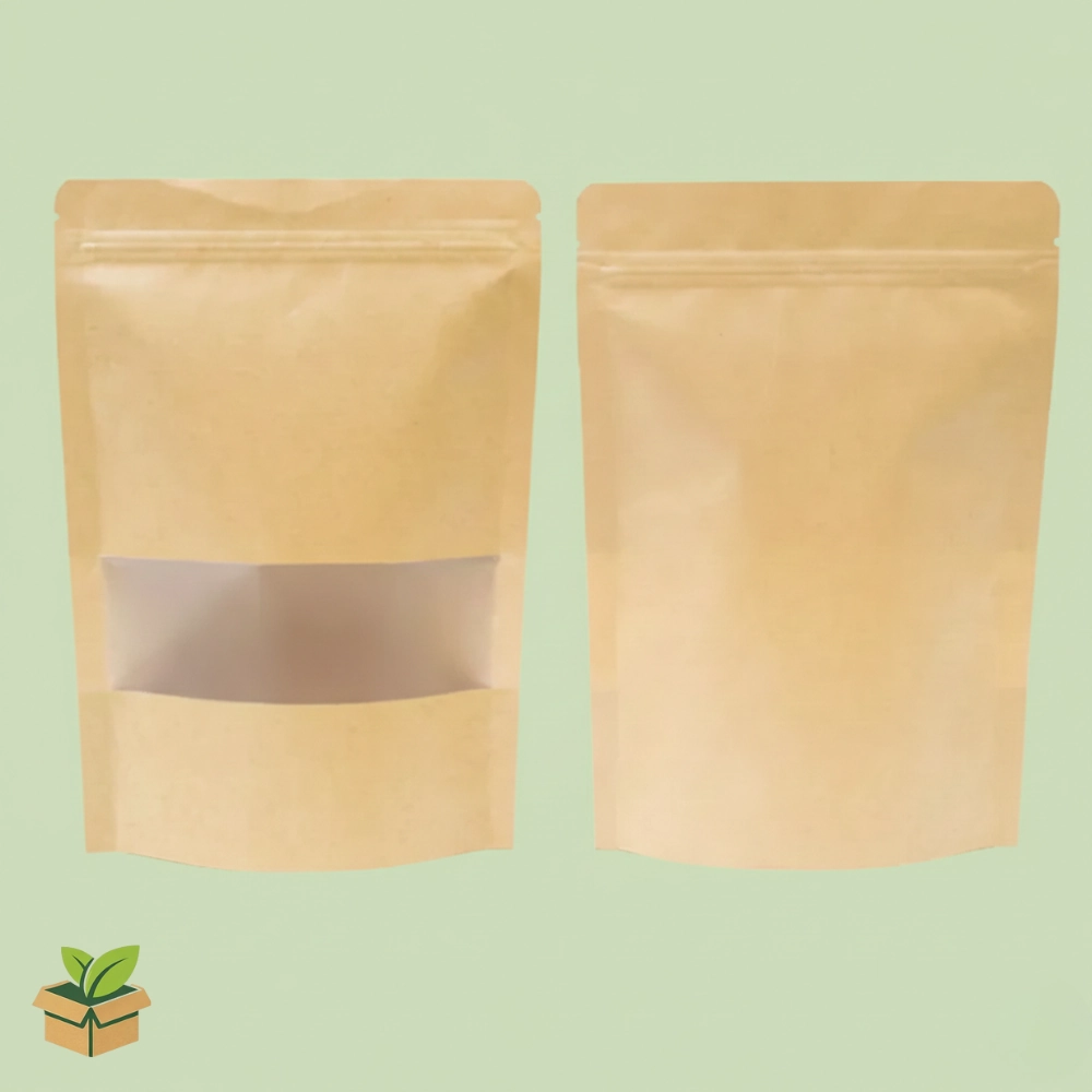 Bottom Side Gusseted Pouch with Window (18×28 cm)