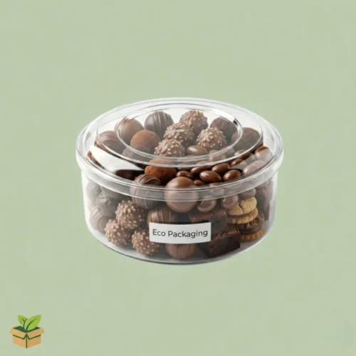 Crystal Bowl Round 1200gm – Clear Dome Lid Snack Container