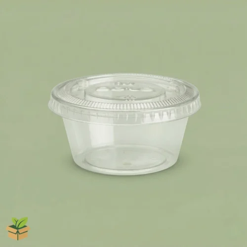 Disposable Sauce Dip Container with Clear Lid
