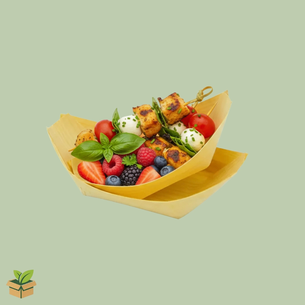 Disposable Wooden Boat Serving Tray (Small) – Eco