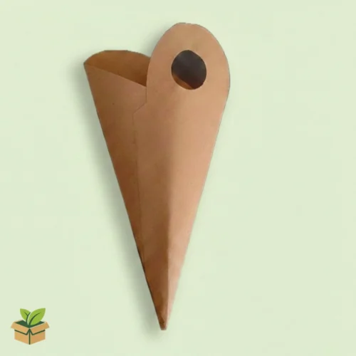 Kraft Fries Cones | Eco-Friendly Grease-Resistant Food Cones