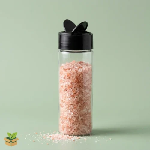 Salt Plastic Bottle with Black Butterfly Cap – Clear Spice Shaker