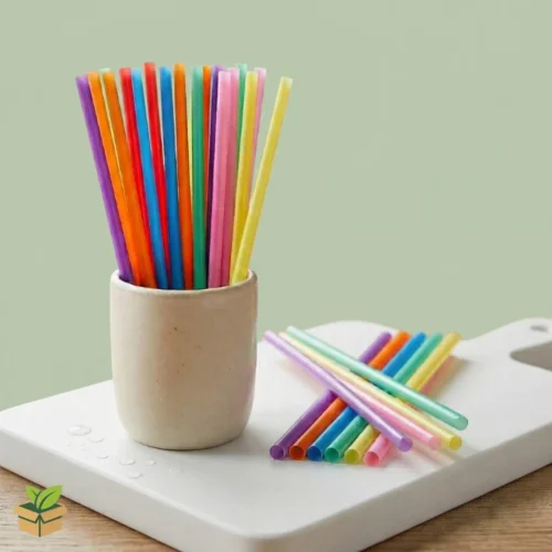 14mm Colorful Plastic Straws - Wide Reusable Drinking Set