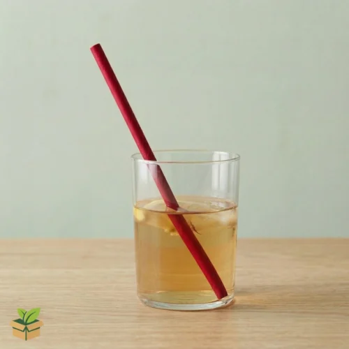 8mm Red Disposable Drinking Straw for Thick Beverages