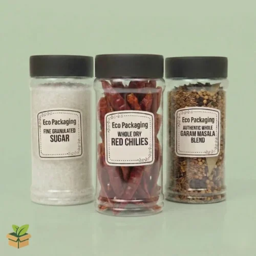 Round Plastic Jar 500ml with Screw Lid