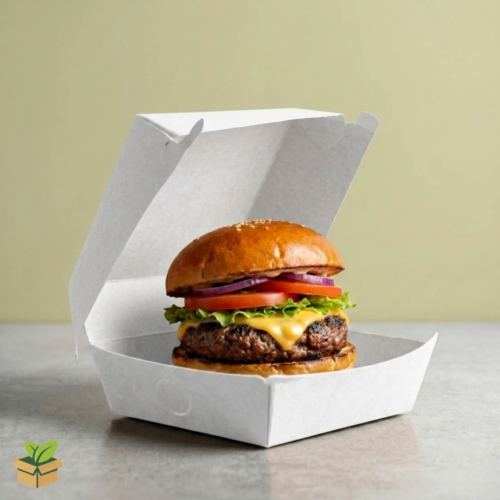 White Petty Burger Box – Eco-Friendly Food-Grade Takeaway Packaging