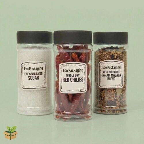 Round Plastic Jar 1000ml with Screw Lid