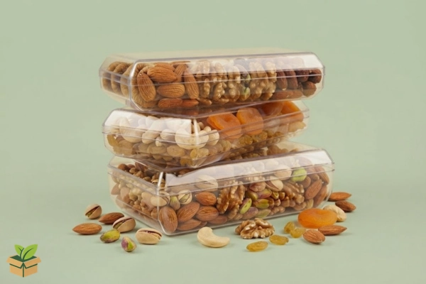 Straight Acrylic Box for Dry Fruits & Nuts – Clear Rectangular Gift Container | EcoPackaging.pk