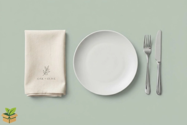 Custom Napkins for Restaurants – Branded Table Setting Example